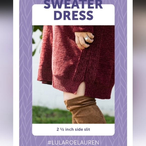 LuLaRoe Long Sleeve Dress in Rust - Picture 6 of 6